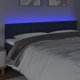 vidaXL Κεφαλάρι κρεβατιού με LED, μπλε, ύφασμα 160x5x78/88 εκ.