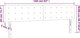vidaXL Κεφαλάρι κρεβατιού με LED, μπλε, ύφασμα 160x5x78/88 εκ.