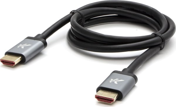 Καλώδιο HDMI 2.1 NoName, Υπερυψηλή Ταχύτητα 8K@60Hz, 48Gb/s, 2m, Επιχρυσωμένο με Αλουμινένιο Περίβλημα, Γκρι