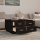 vidaXL Stolik kawowy, czarny, 80x80x45 cm, lite drewno sosnowe