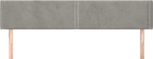 vidaXL Κεφαλάρι uszak ανοιχτό γκρι 203x16x78/88 cm βελούδο