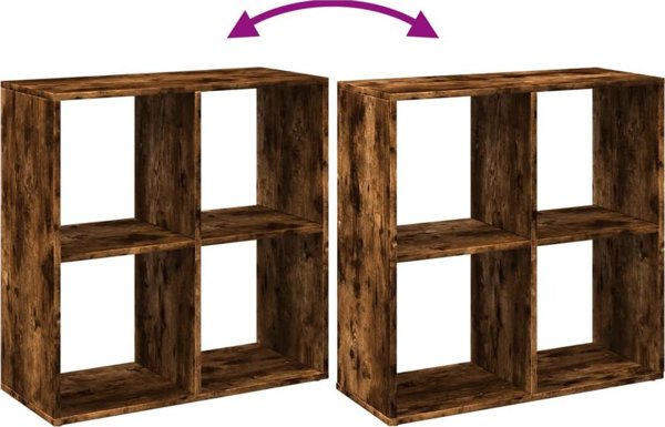 vidaXL Ράφι διαχωριστικό καπνιστής δρυός 69,5x29x69,5 εκ.