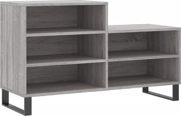 vidaXL Ντουλάπι παπουτσιών, γκρι δρυς σονόμα, 102x36x60 cm