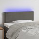 vidaXL Κεφαλάρι κρεβατιού με LED, σκουρογκρι, 100x5x78/88 cm, βελούδινο