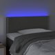 vidaXL Κεφαλάρι κρεβατιού με LED, σκουρογκρι, 100x5x78/88 cm, βελούδινο