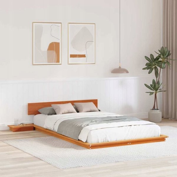 vidaXL Πλαίσιο Κρεβατιού από Ξύλο, Καφέ, 120x200 cm