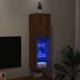 vidaXL Σύνθετο Τηλεόρασης με LED, Δρυς Λαδί, 30,5x30x102 εκ