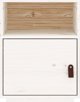 vidaXL Σετ 2 νυχτερινών κομοδίνα λευκά 40x34x55 cm από μασίφ πεύκο