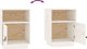 vidaXL Σετ 2 νυχτερινών κομοδίνα λευκά 40x34x55 cm από μασίφ πεύκο