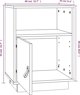 vidaXL Σετ 2 νυχτερινών κομοδίνα λευκά 40x34x55 cm από μασίφ πεύκο