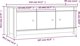 vidaXL Szafka na buty, 110x38x45,5 cm, lite drewno sosnowe
