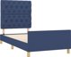 vidaXL Σκελετος κρεβατιου με κεφαλαρι, μπλε, 80x200 cm, επενδυμενο με υφασμα