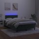 vidaXL Κρεβάτι κοντινεντάλ με στρώμα και LED, πράσινο βελούδο 120x200cm