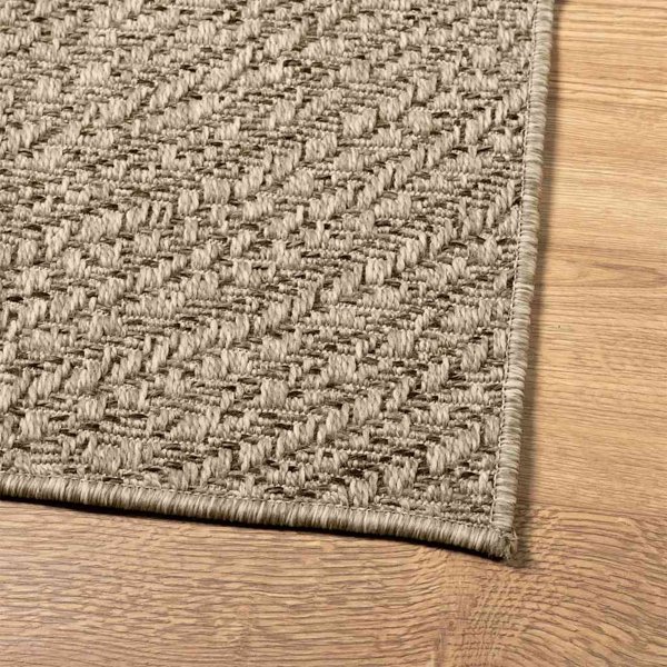 vidaXL Χαλί ZIZUR Μπεζ 140x200 cm Σχεδιασμένο σαν Τζούτι