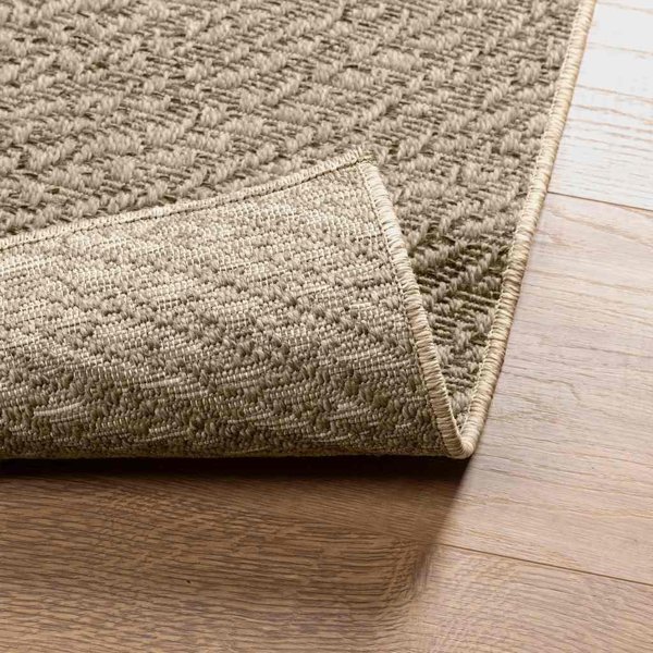 vidaXL Χαλί ZIZUR Μπεζ 140x200 cm Σχεδιασμένο σαν Τζούτι