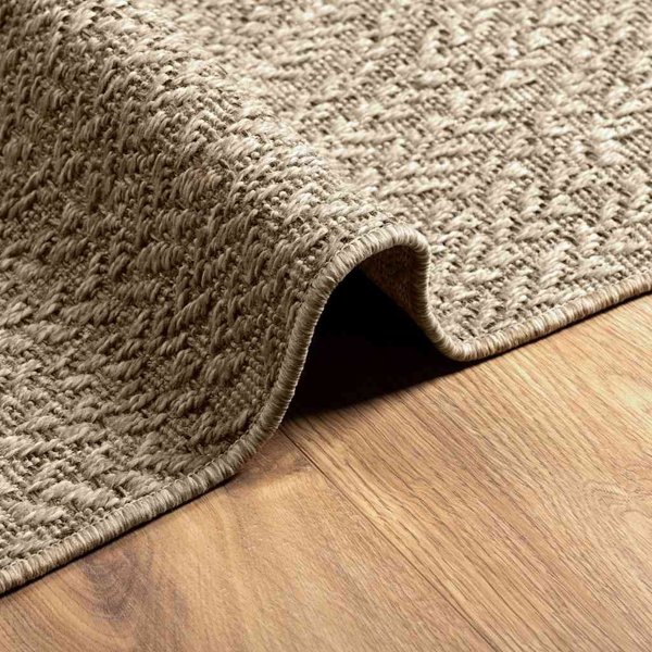 vidaXL Χαλί ZIZUR Μπεζ 140x200 cm Σχεδιασμένο σαν Τζούτι