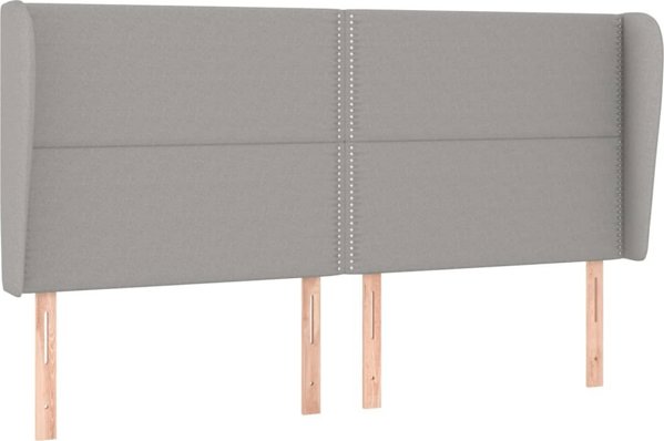 vidaXL Προσκέφαλο uszak, ανοιχτό γκρι, 183x23x118/128 εκ., ύφασμα