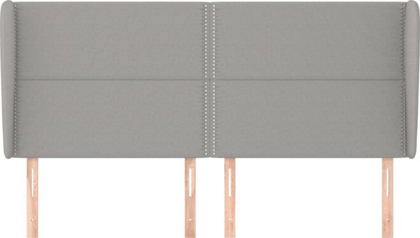 vidaXL Προσκέφαλο uszak, ανοιχτό γκρι, 183x23x118/128 εκ., ύφασμα