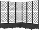 vidaXL Κασπώ κήπου με πλέγμα, μαύρο, 120x120x121,5 εκ., από PP