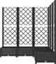 vidaXL Κασπώ κήπου με πλέγμα, μαύρο, 120x120x121,5 εκ., από PP