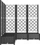 vidaXL Κασπώ κήπου με πλέγμα, μαύρο, 120x120x121,5 εκ., από PP