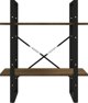 vidaXL Ράφι για βιβλία με 2 ράφια, καφέ δρυς, 60x30x70 cm