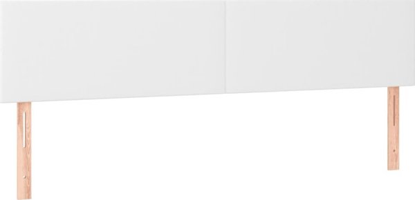 vidaXL Κεφαλάρι για κρεβάτι με LED, λευκό, 160x5x78/88 cm, τεχνητό δέρμα