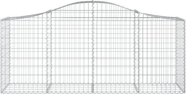 vidaXL Kosze gabionowe, 2 τεμ, 200x50x80/100 εκ, γαλβανισμένο σίδερο