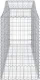 vidaXL Kosze gabionowe, 2 τεμ, 200x50x80/100 εκ, γαλβανισμένο σίδερο