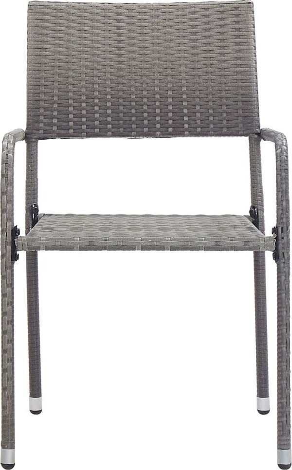 vidaXL Kareskles kogdoy, 4 tem., sti valelles, gkri, poly rattan