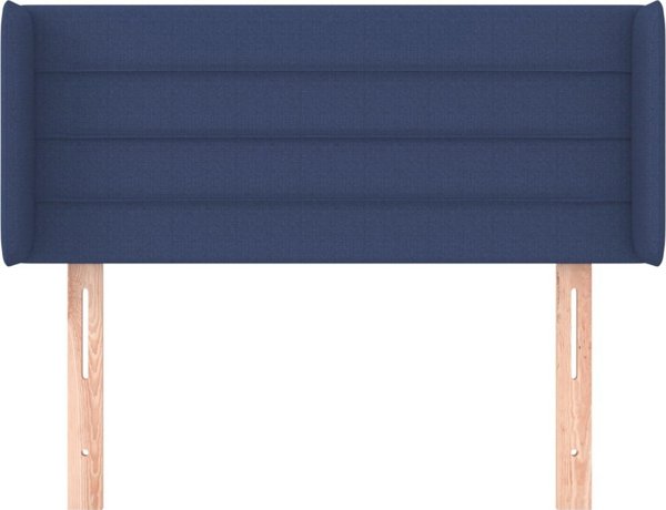 vidaXL Κεφαλάρι Uszak κρεβατιού μπλε, 83x16x78/88 εκ, ύφασμα