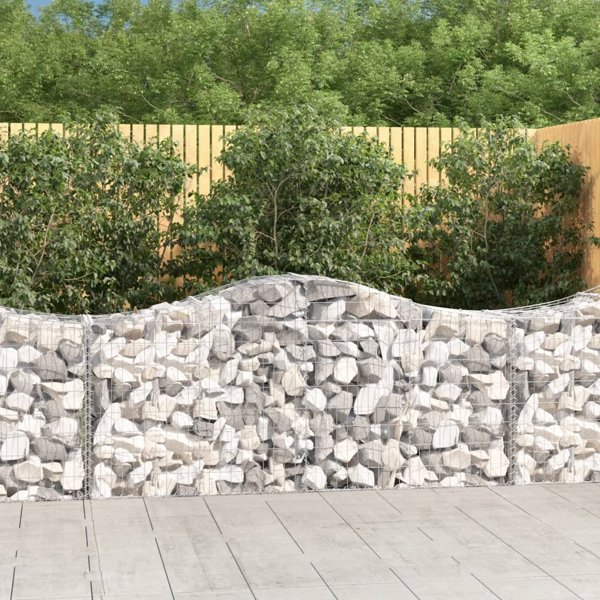 vidaXL Kosze gabionowe, 12 τεμ, 200x50x80/100 εκ, γαλβανισμένο σίδερο