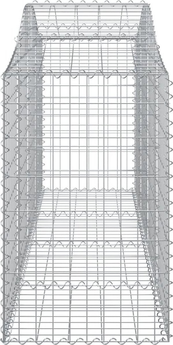 vidaXL Kosze gabionowe, 12 τεμ, 200x50x80/100 εκ, γαλβανισμένο σίδερο