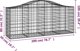 vidaXL Kosze gabionowe, 12 τεμ, 200x50x80/100 εκ, γαλβανισμένο σίδερο