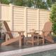 vidaXL Εξωτερικές καρέκλες Adirondack με τραπεζάκι, HDPE, καφέ