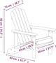 vidaXL Εξωτερικές καρέκλες Adirondack με τραπεζάκι, HDPE, καφέ