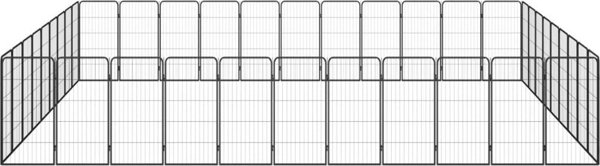 vidaXL Kojec dla psa, 40 paneli, czarny, 50x100 cm, stal