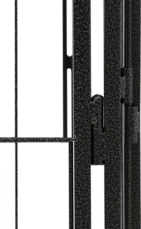 vidaXL Kojec dla psa, 40 paneli, czarny, 50x100 cm, stal