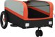 vidaXL Ποδηλατική τρέιλερ, μαύρο-πορτοκαλί, 30 kg, σίδηρος