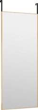 vidaXL Καθρέφτης πόρτας χρυσός, 40x100 cm, γυαλί και αλουμίνιο