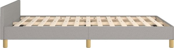 vidaXL Rama κρεβατιού με κεφαλάρι ανοιχτό γκρι 120x200 εκ