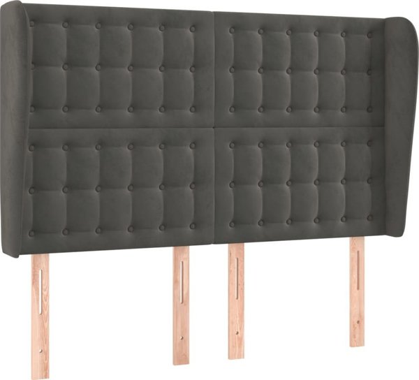 vidaXL Zaglowek uszak, scurogyal, 147x23x118/128 cm, aksamit