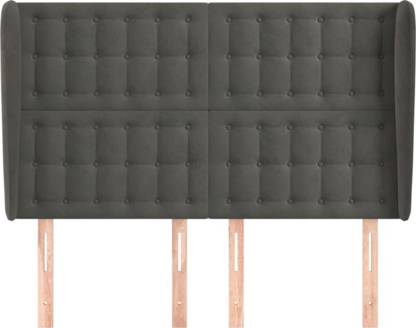 vidaXL Zaglowek uszak, scurogyal, 147x23x118/128 cm, aksamit