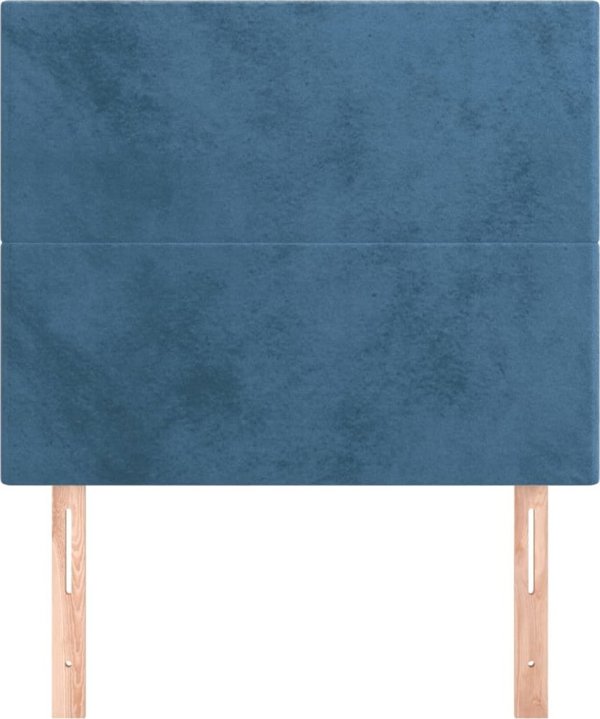 vidaXL Προσκέφαλα, 2 τεμάχια, σκούρο μπλε, 100x5x78/88 cm, βελούδο