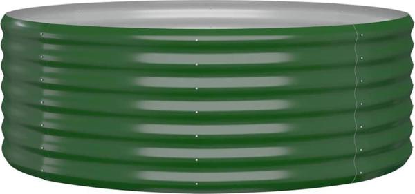 vidaXL vidaXL Donica ogrodowa, malowana proszkowo stal, 100x100x36 cm zielona