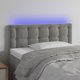 vidaXL Zaglowek do lozkou me LED, gkalo gkri, 90x5x78/88 cm, aksamit