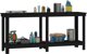 vidaXL Μαύρος πάγκος εργασίας 180x50x80 cm από μασίφ ξύλο πεύκου
