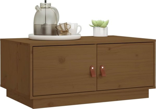 vidaXL Stolik Kawowy, Μέλι Καφέ, 80x50x35 cm, Στερεό Πεύκο