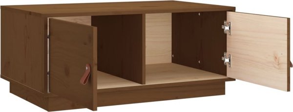 vidaXL Stolik Kawowy, Μέλι Καφέ, 80x50x35 cm, Στερεό Πεύκο