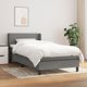 vidaXL loszko kontynentalne z materacem, ciemnoszara tkanina 80x200 cm